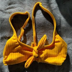 Yellow bikini top and bottom